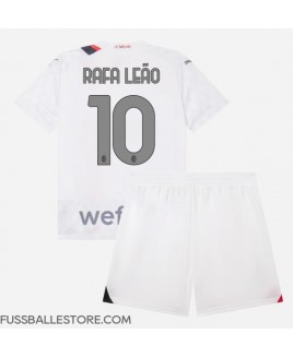 Günstige AC Milan Rafael Leao #10 Auswärts Trikotsatzt Kinder 2023-24 Kurzarm (+ Kurze Hosen)